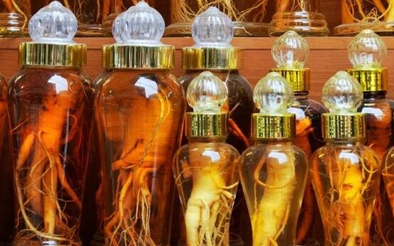 The tincture of ginseng alcohol