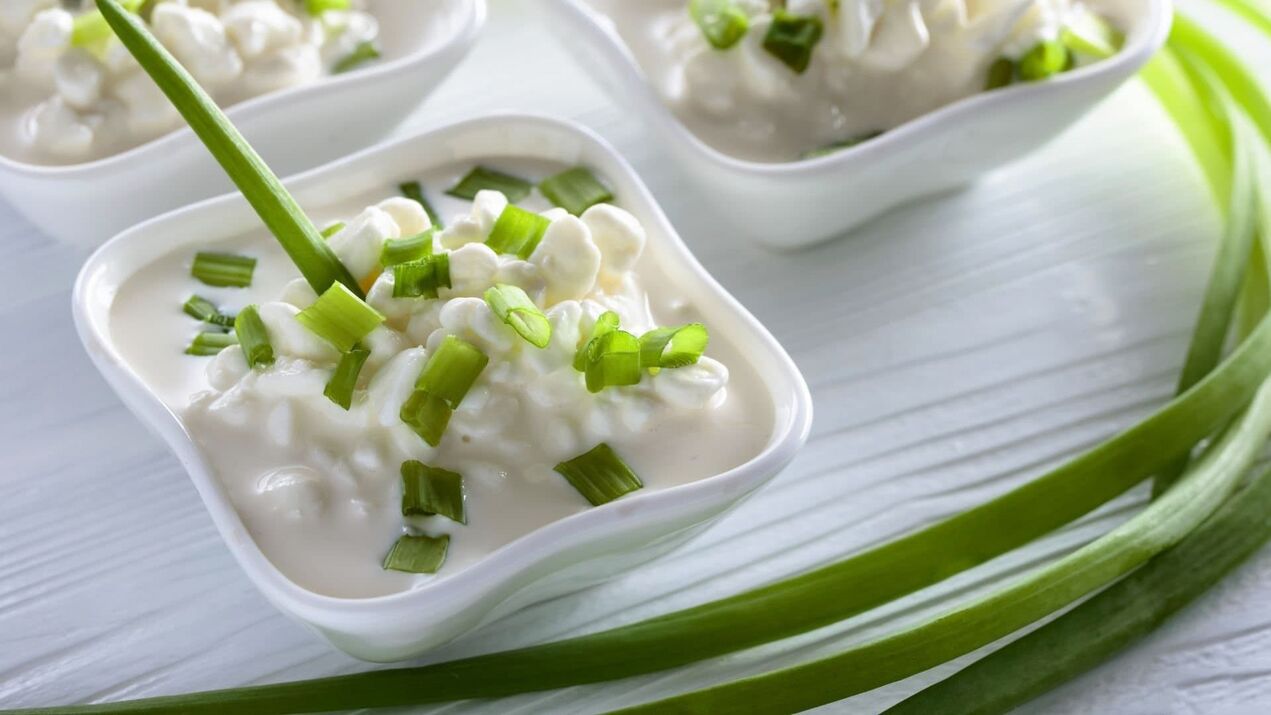 Green onion with curd to improve efficiency