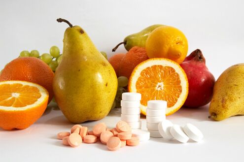 Healthy fruits and vitamin complexes for male potency