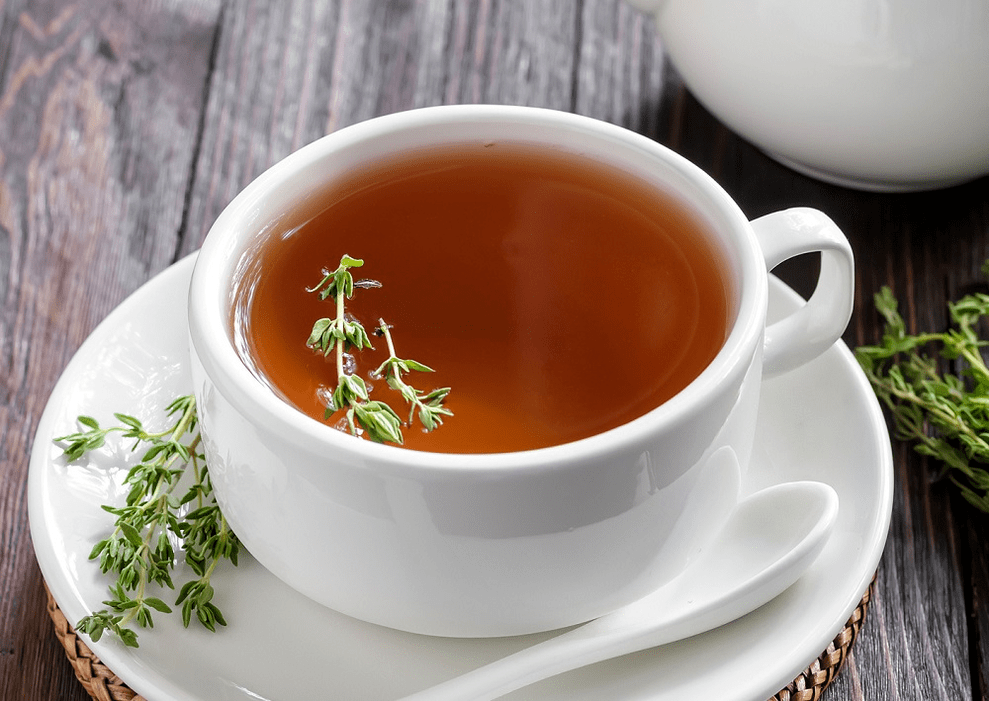 tea with thyme for effectiveness